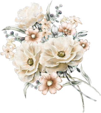白い花のデコレーション